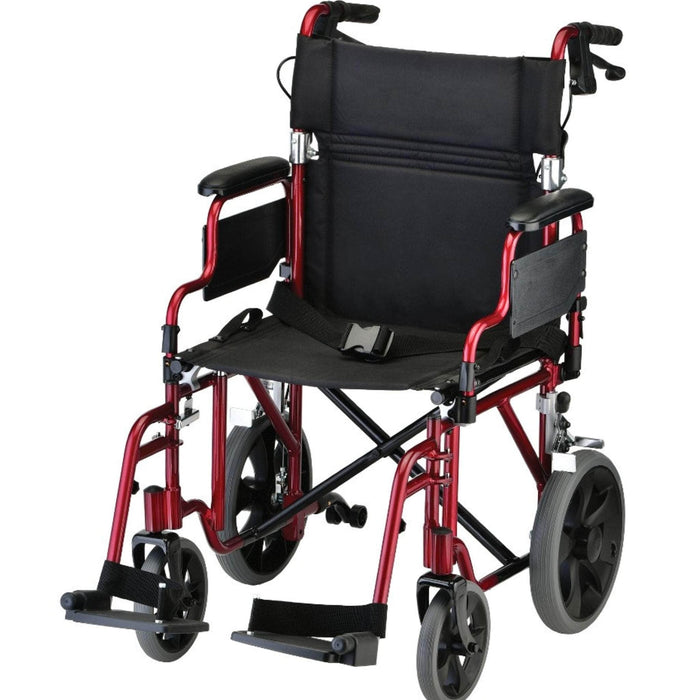 Nova Medical Lightweight Transport Chair with 12” Rear Wheels