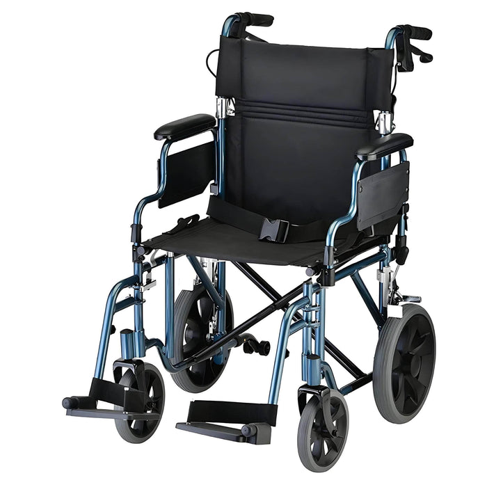 Nova Medical Lightweight Transport Chair with 12” Rear Wheels