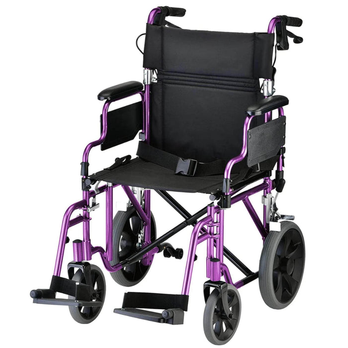 Nova Medical Lightweight Transport Chair with 12” Rear Wheels