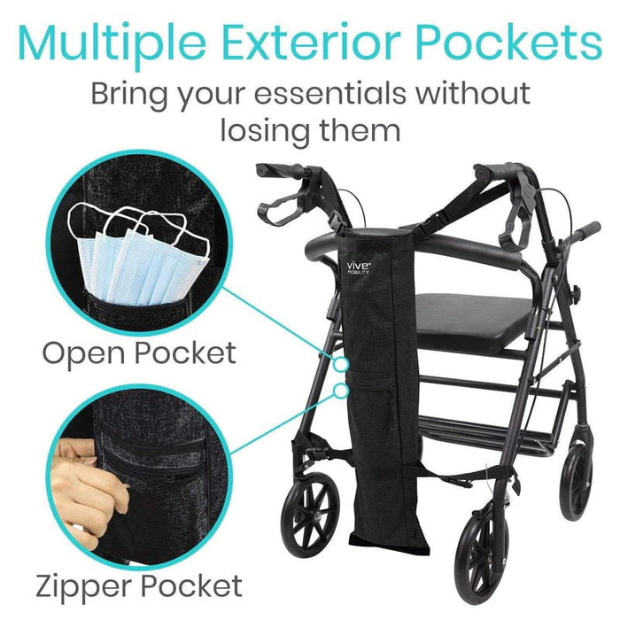 Oxygen Tank Holder Multiple Exterior Pockets