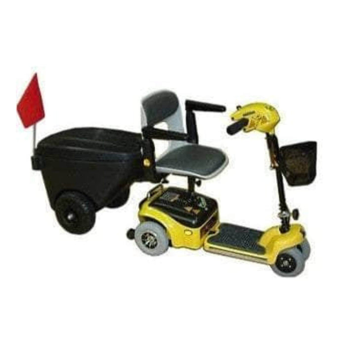 Scooter Coach Color Black with Mobility Sccoter Yellow - Front Right Side View