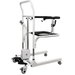 StarSleep CareLift electric transfer lift chair for seniors side angle view with padded armrests and locking casters