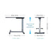 dimesnion of starsleep motion bed side table