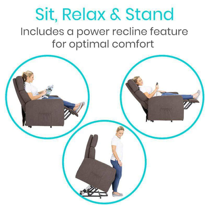 Vive Large Massage Lift Chair Sit. Relax and stand