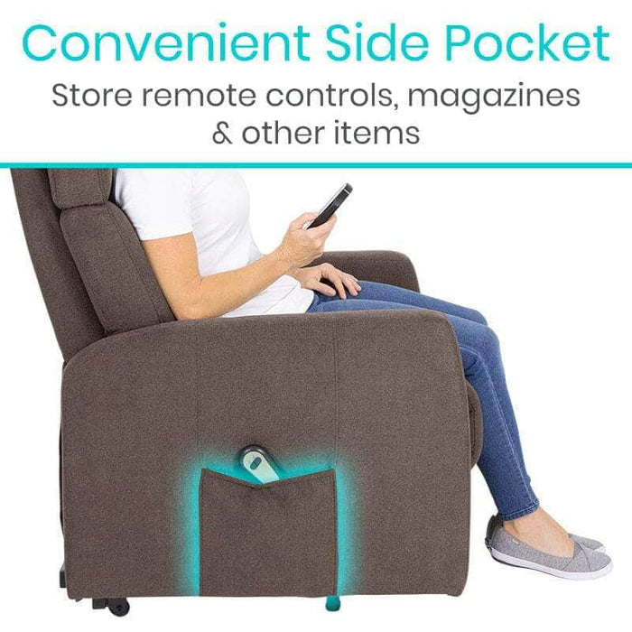 Vive Large Massage Lift Chair Convenient Side Pocket