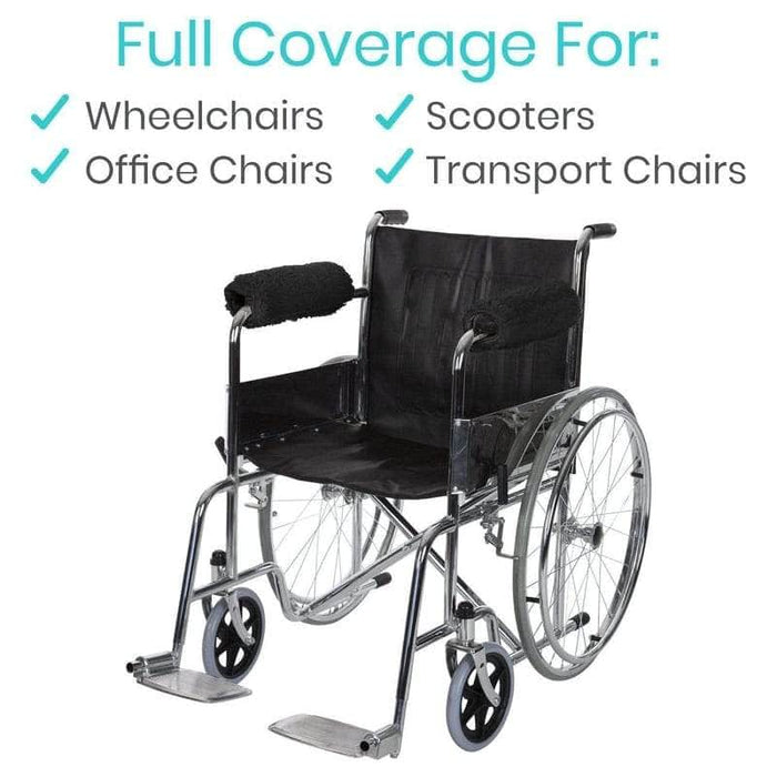 Wheelchair Cushion Armrests Full Coverage For Wheelchairs, Scooters, Office Chairs and Transport Chairs