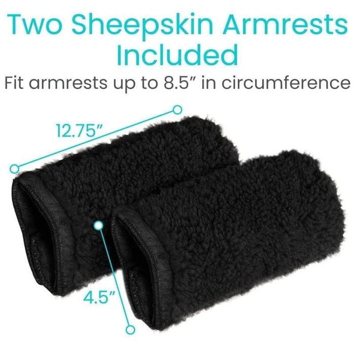 Wheelchair Cushion Armrests Two Sheepskin Armrests Included