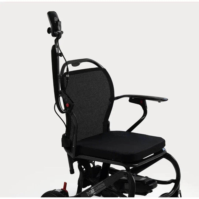 MM60 Carbon Folding Electric Wheelchair - flip-up armrests