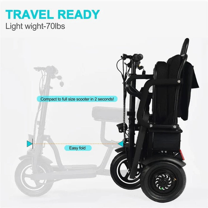 Mototec Electric Folding Mobility Scooter Easy Unfold and Folded