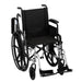 NovaMedicalLightweightSteelHammertoneWheelchairsColorBlackFrontSideView