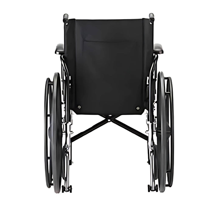 NovaMedicalLightweightSteelHammertoneWheelchairsColorBlackBackView