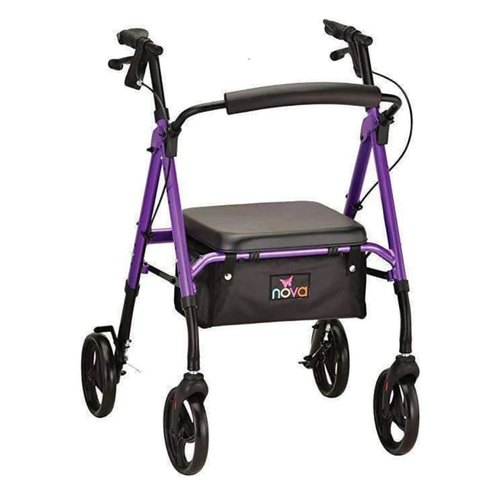 Nova Medical Star 8 Lightweight Rollators with Quick-Fit Push-Button Adjustable Height