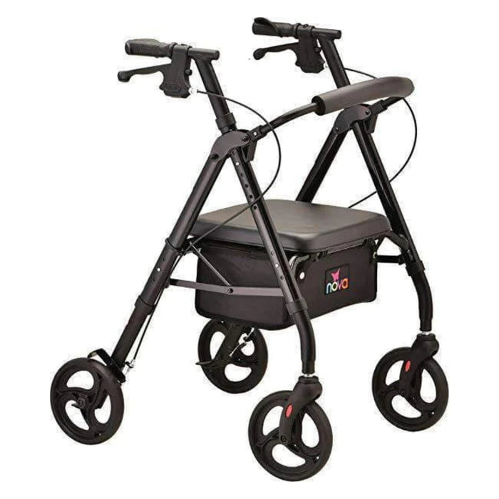 Nova Medical Star 8 Lightweight Rollators with Quick-Fit Push-Button Adjustable Height