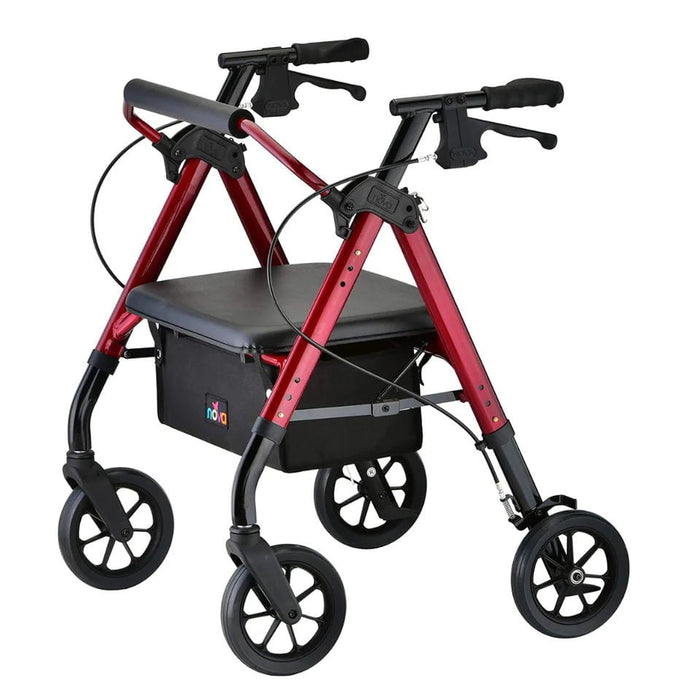 Nova Medical Star HD Bariatric Rollator Walker with Extra Wide Padded Seat