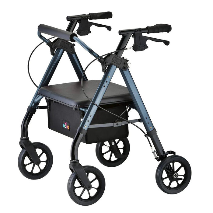 Nova Medical Star HD Bariatric Rollator Walker with Extra Wide Padded Seat