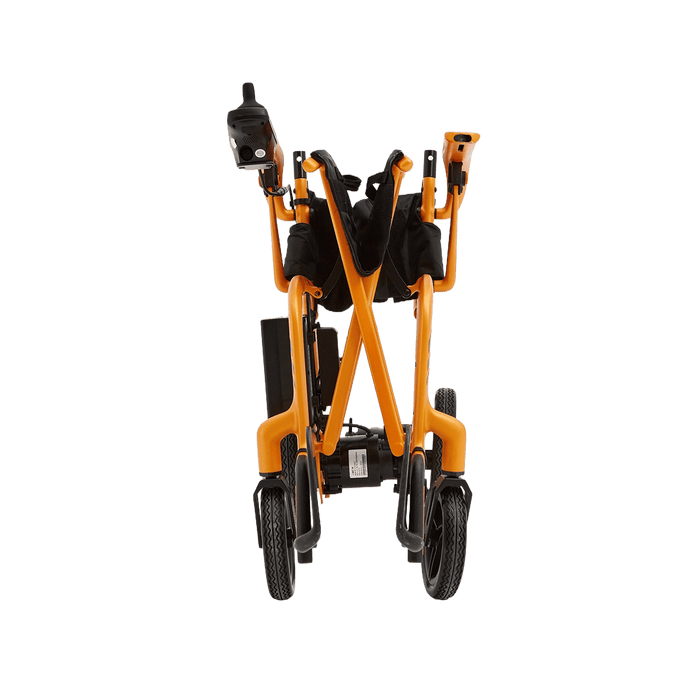 OAS Air Carbon Electric Wheelchair folded upright