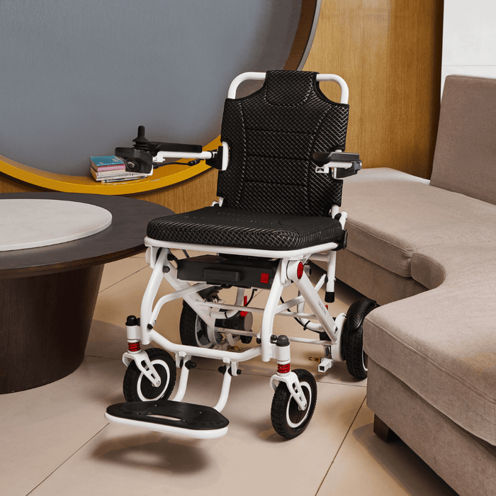 OAS Air Pro Electric Wheelchair in a living room