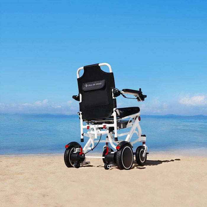 OAS Air Pro Electric Wheelchair on the beach