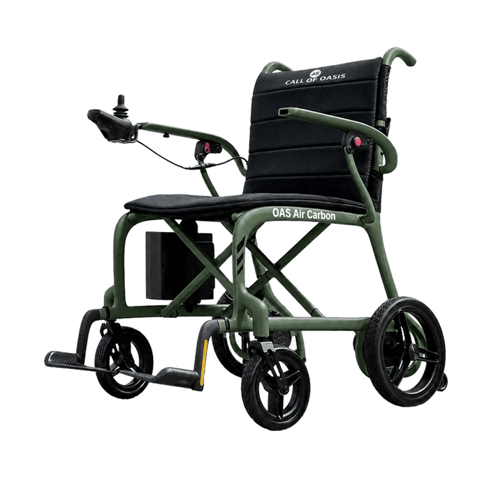 OAS Air Carbon Electric Wheelchair - Oasis Olive