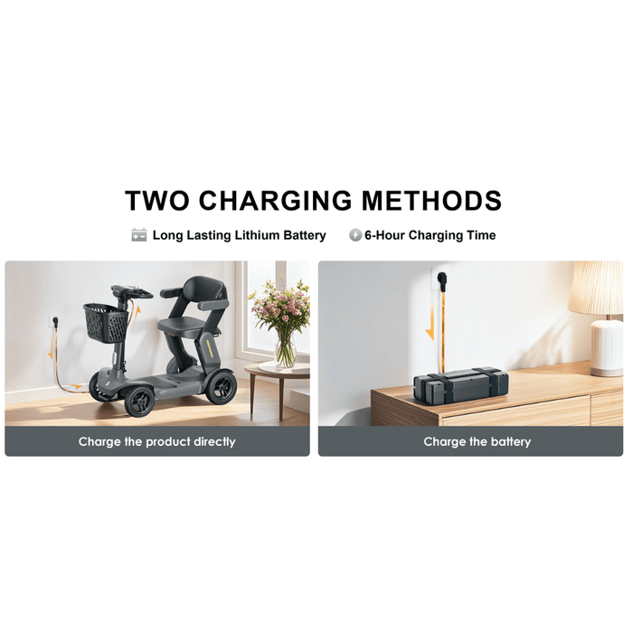 Two Charging Methods For Paiseec s3 Mobility Scooter