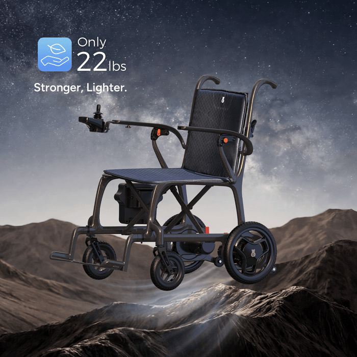 PAISEEC Q5 Carbon Fiber Electric Wheelchair – 22 lb lightweight frame