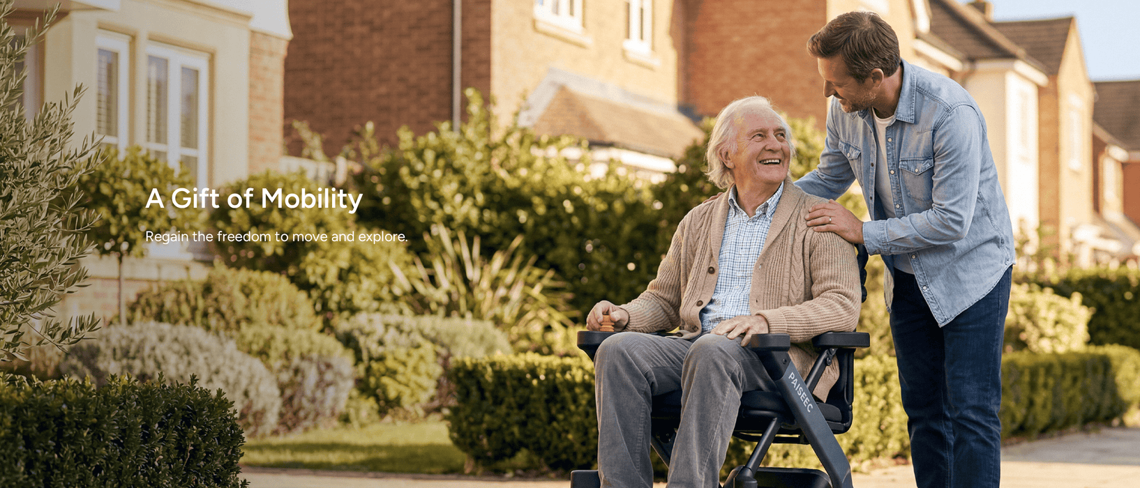 PAISEEC W1 2-in-1 Electric Wheelchair – lifestyle banner
