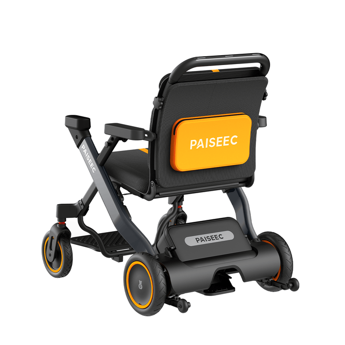 PAISEEC W1 2-in-1 Electric Wheelchair – seat and armrest detail