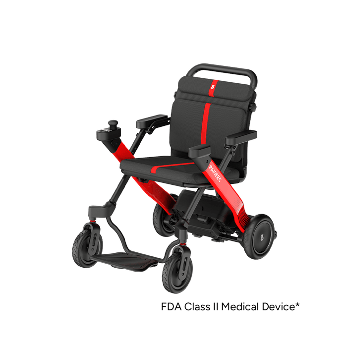 PAISEEC W1 2-in-1 Electric Wheelchair – side view
