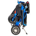 geocruiserdxfoldingpowerwheelchaircolorbluefoldedsideviewstanding