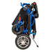 PathwayMobilityGeoCruiserEliteEXFoldablePowerWheelchairColorBlueStandingFolded