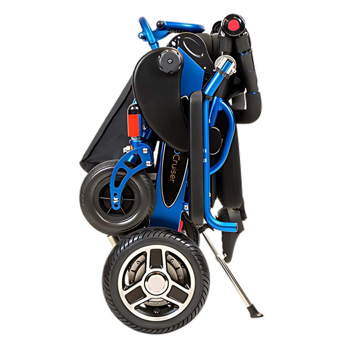 PathwayMobilityGeoCruiserEliteEXFoldablePowerWheelchairFoldedColorBlue