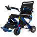 PathwayMobilityGeoCruiserEliteLXFoldingElectricWheelchairColorBlueLeftView