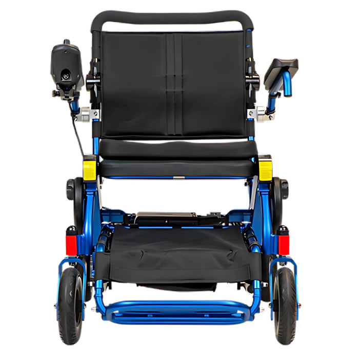 PathwayMobilityGeoCruiserEliteLXFoldingElectricWheelchairColorBlueFrontView