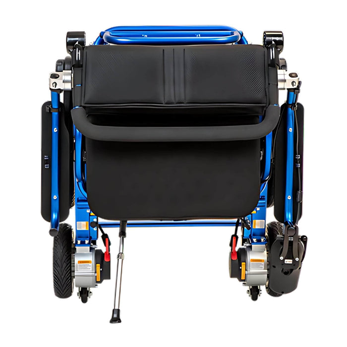 PathwayMobilityGeoCruiserEliteLXFoldingElectricWheelchairColorBlueFolded