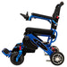 PathwayMobilityGeoCruiserEliteLXFoldingElectricWheelchairColorBlueLeftSideView