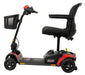 Pride Go Go Elite Traveller 2 Platinum scooter left profile in red
