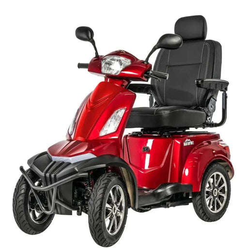 Baja Raptor 2 4-Wheel All Terrain Mobility Scooter Color Red Front Left Side View