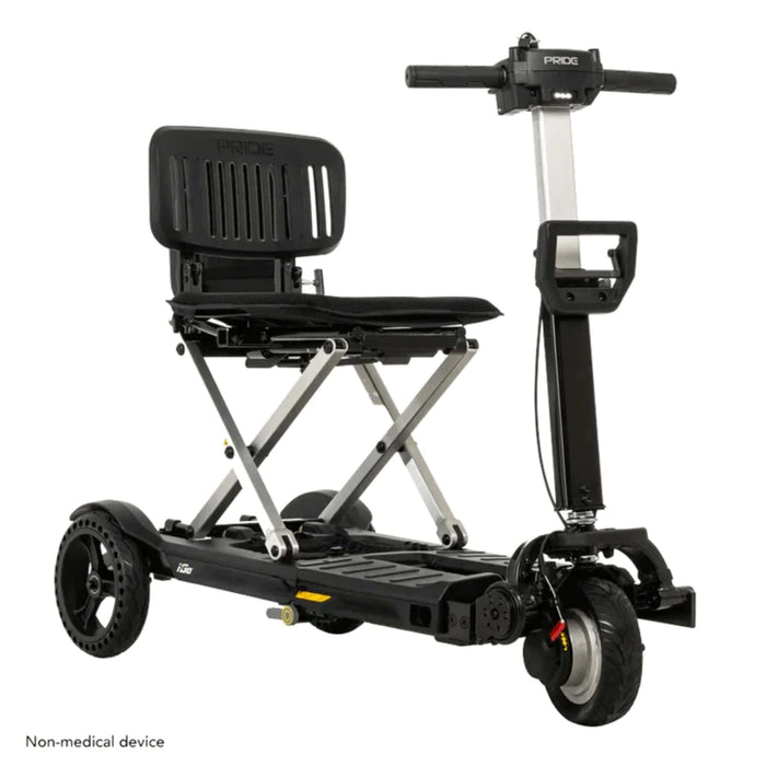 Pride i-Go Lightweight Folding Scooter Color Black Front Right Side View