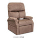 Pride LC 250 Lift Chair Color Walnut Front View 