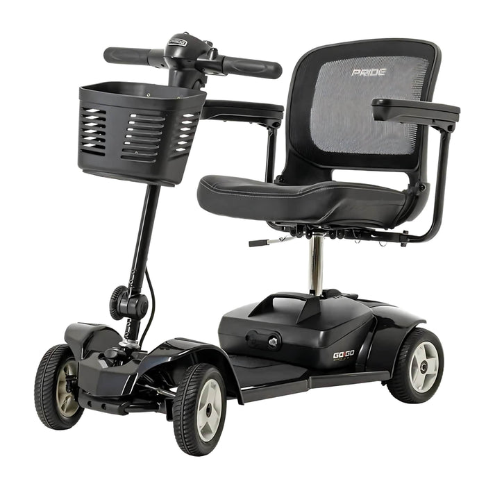 Go-GoUltraX4-WheelTravelScooterColorBlackFrontLeftSideView