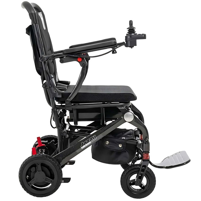 pridemobilityjazzycarbontravellitepowerchaircolorblackrightview