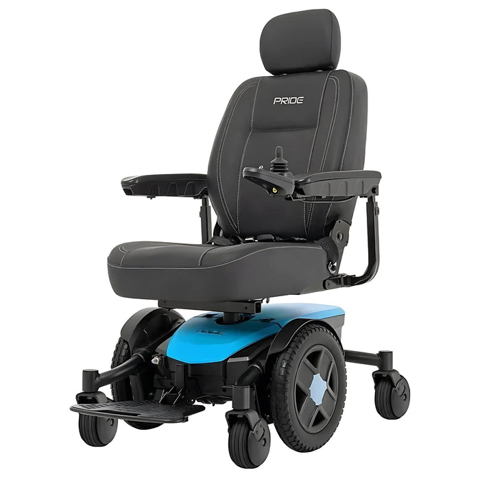 jazzyevo613powerwheelchaircolorbluefrontleftsideview