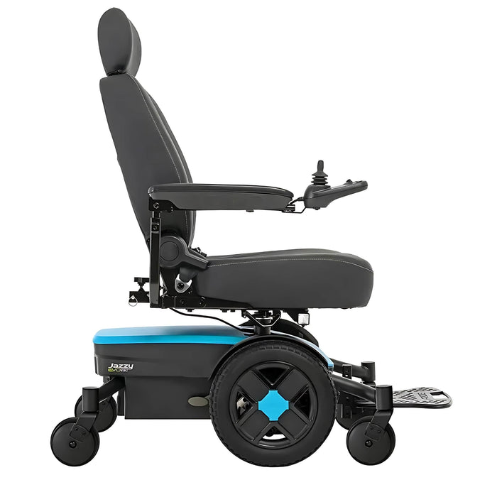 jazzyevo613powerwheelchaircolorbluerightsideview