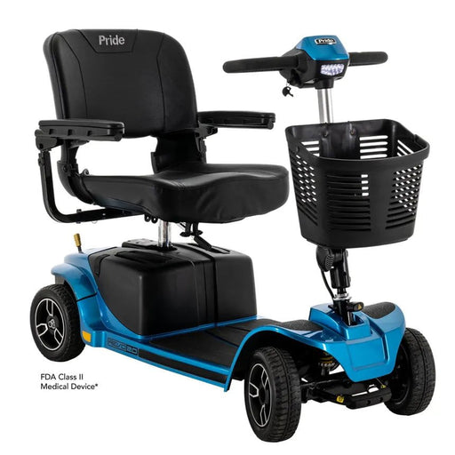 Pride Revo 2.0 4 Wheel Mobility Scooter Blue front