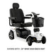 pridezeroturn10mobilityscootercolorwhitewithbasketfrontsideview-Shownwith22widehigh-backseat