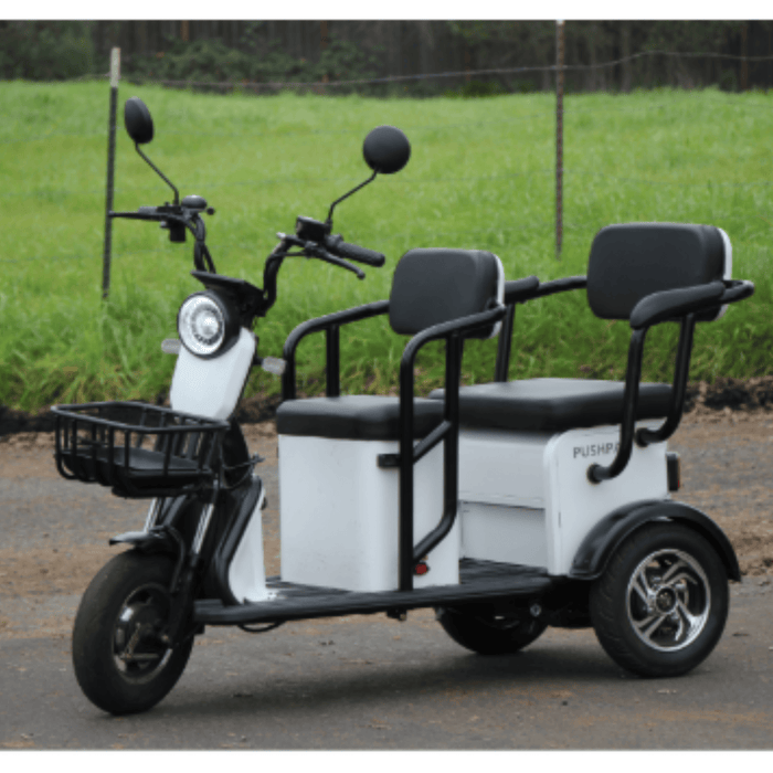 Pushpak 3500 Used White 2 Passenger Electric Trike