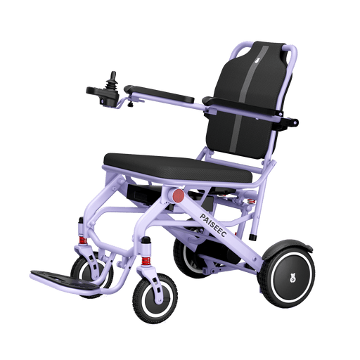 PAISEEC Q3 Lavender Electric Wheelchair – front view