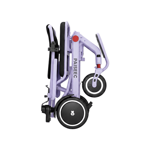 PAISEEC Q3 Lavender Electric Wheelchair – side view