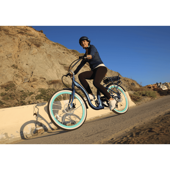 Simple_Step-Thru_500W_Woman_Riding_Downhill