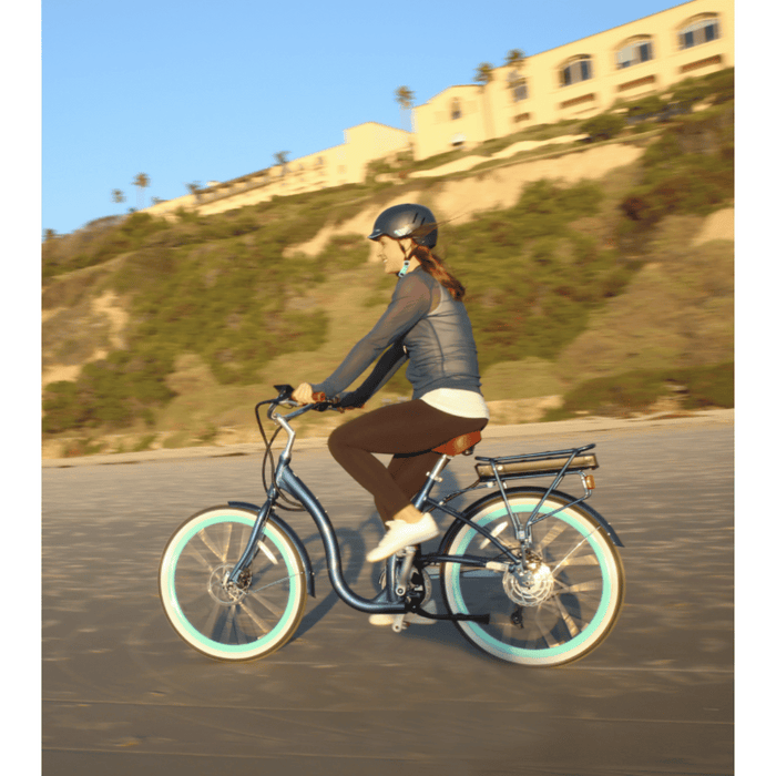 Simple_Step-Thru_500W_Woman_Riding_at_Sunset